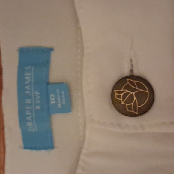 Draper James Cream Straight Leg Jeans NWOT - Picture 2 of 3